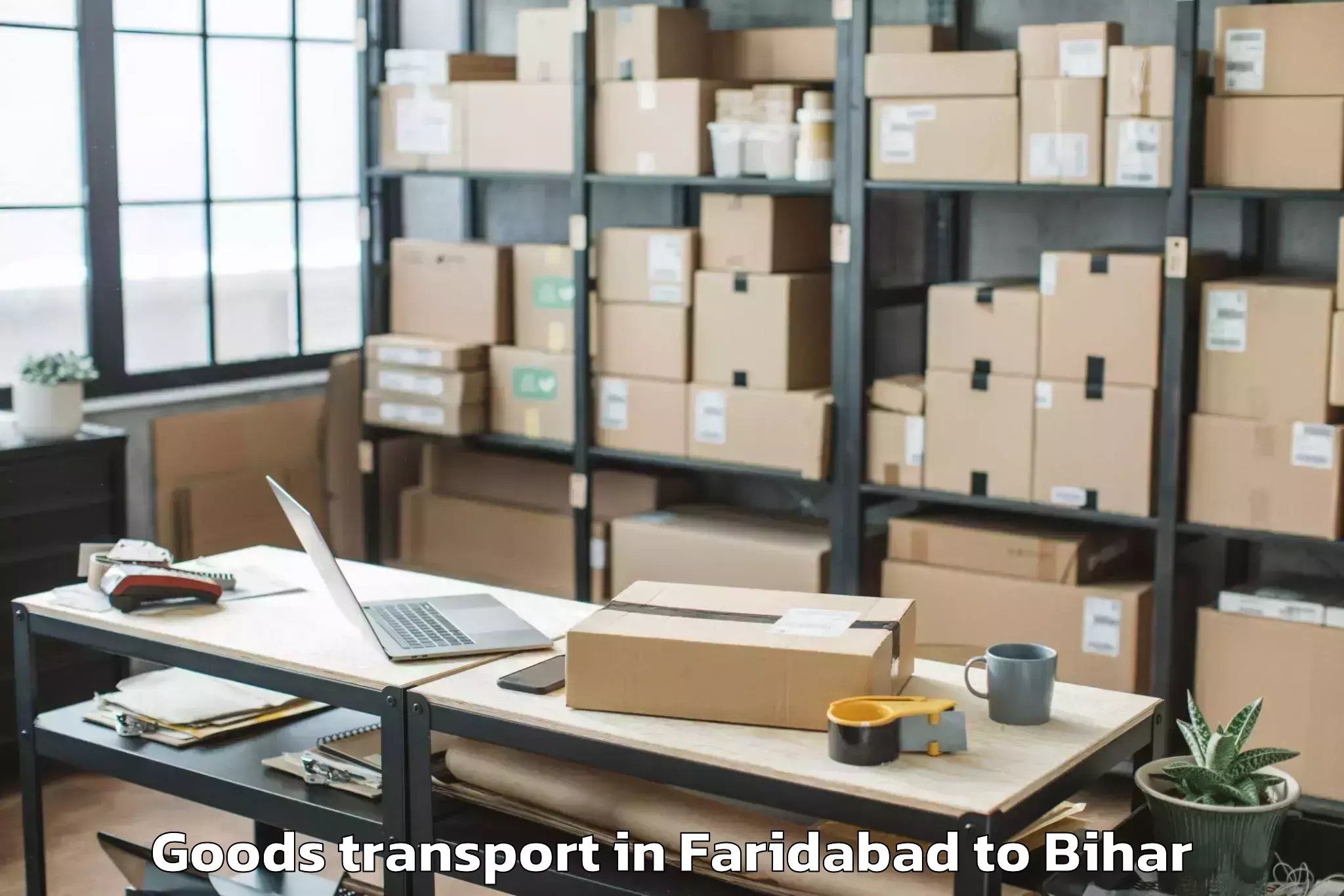 Trusted Faridabad to Kk University Biharsharif Goods Transport